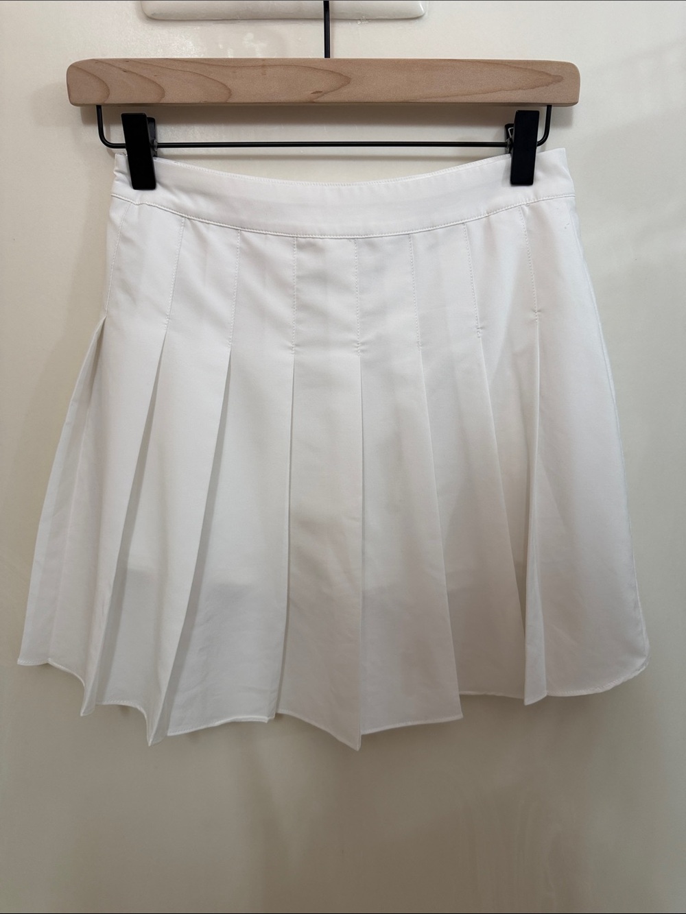 White Pleated Skater Skirt - Clean A-Line Silhouette